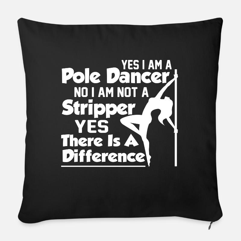 Pole Dance Je suis un pole dancer - Coussin et housse de 45 x 45 cm - noir
