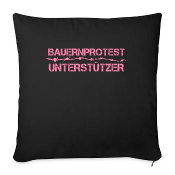 Team Bauernprotest Landwirt Bauerndemo Protest - Sofakissen mit Füllung 45 x 45 cm - Schwarz - Vorne