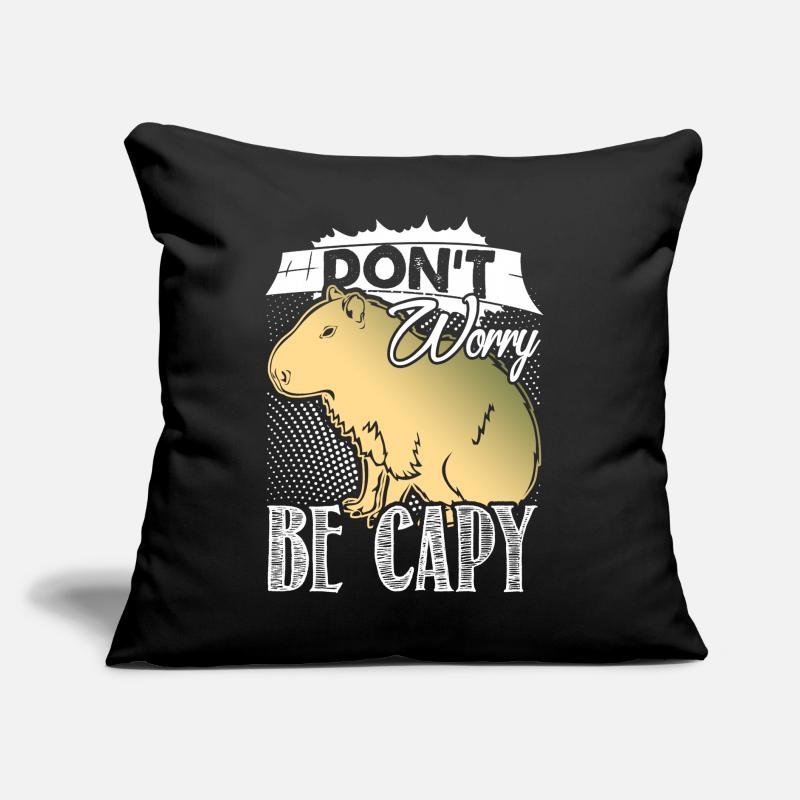 Capybara Mach dir keine Sorgen, sei Capy Sofakissen mit Füllung 45 x 45 cm