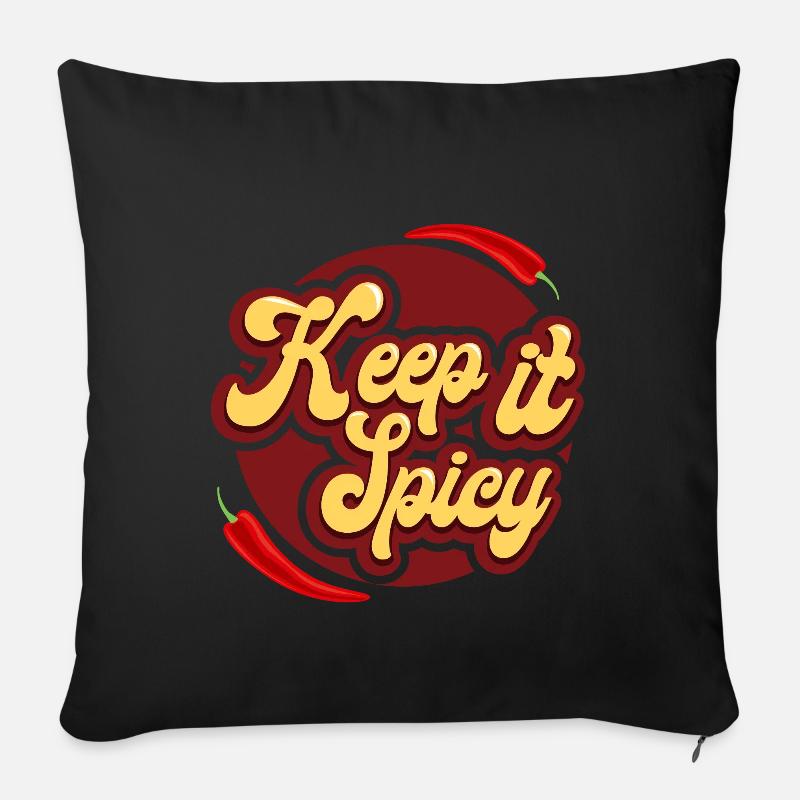 Chili Kochen - Sofakissen mit Füllung 45 x 45 cm - Schwarz