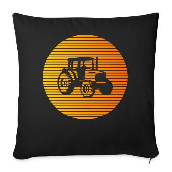 Tracteur - Coussin et housse de 45 x 45 cm - noir - Devant