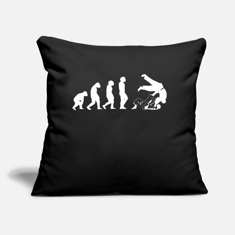 Judo Evolution cooles Judoka Retro Geschenk Sofakissen mit Füllung 45 x 45 cm