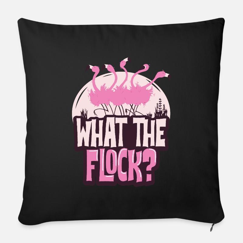 Flamingo - Sofakissen mit Füllung 45 x 45 cm - Schwarz