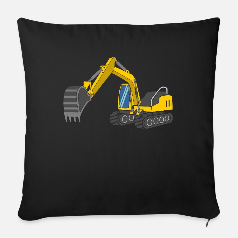 Bagger - Sofakissen mit Füllung 45 x 45 cm - Schwarz