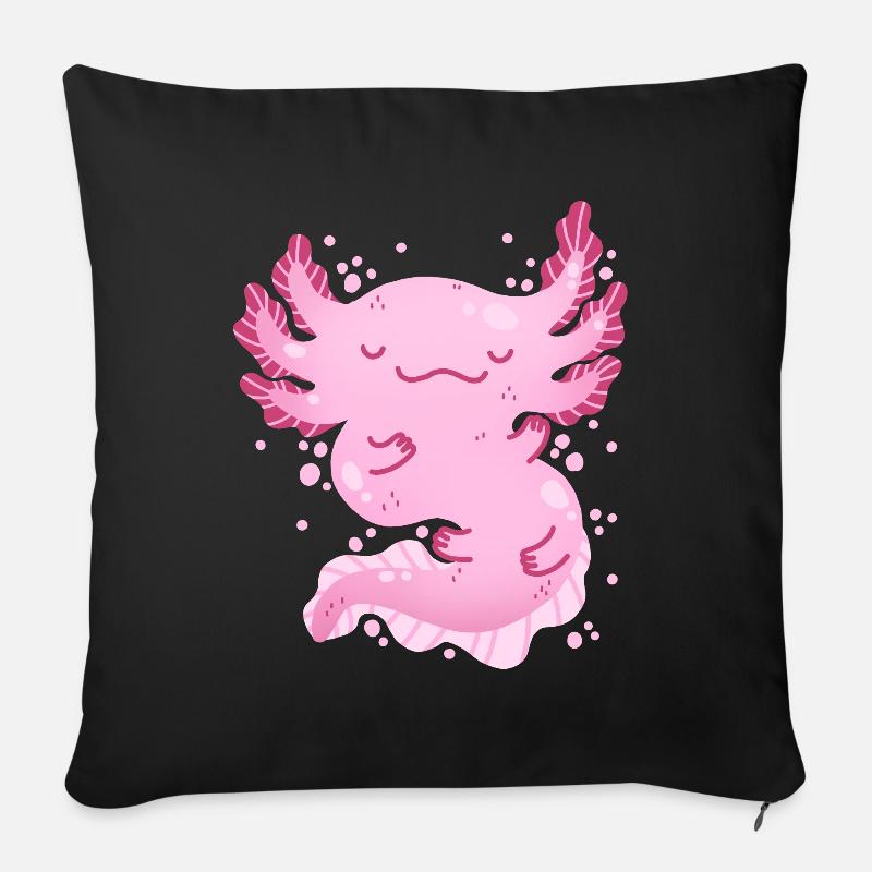 Axolotl - Coussin et housse de 45 x 45 cm - noir