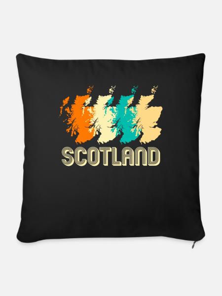 Schottland - Sofakissen mit Füllung 45 x 45 cm - Schwarz