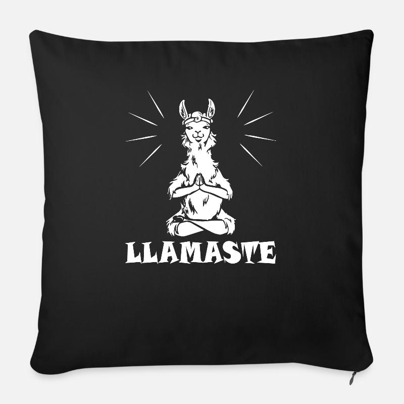 Llamasts - Coussin et housse de 45 x 45 cm - noir