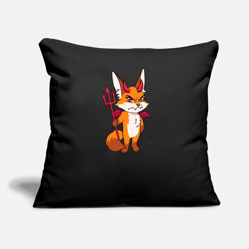 Fox devil cute evil costume gift Sofa pillow with filling 45cm x 45cm