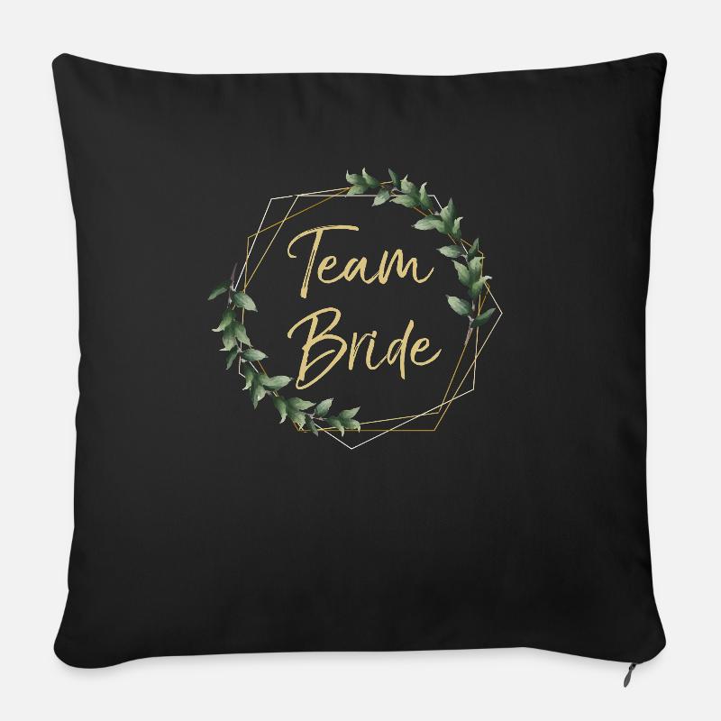 Tenue de mariée JGA Team Bride - Coussin et housse de 45 x 45 cm - noir