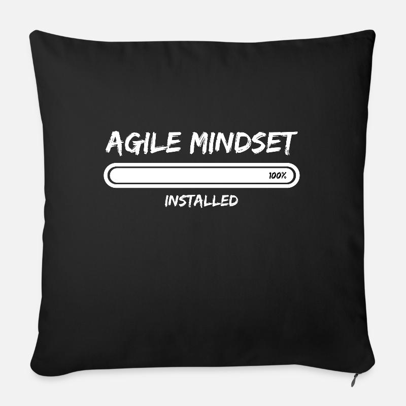Scrum Agile Mindset Installed - gestion de projet - Coussin et housse de 45 x 45 cm - noir