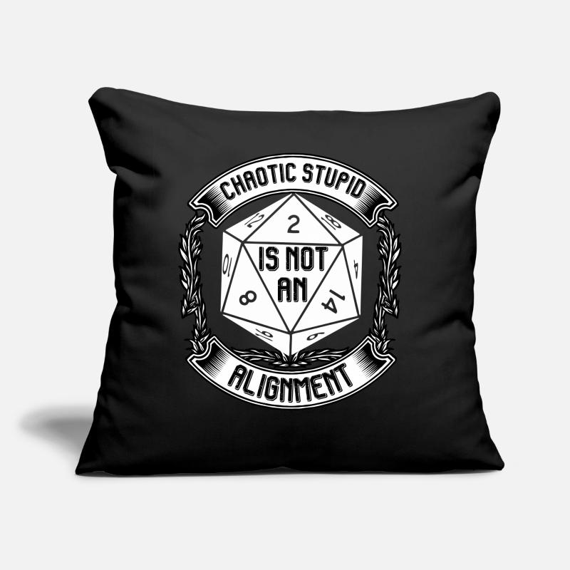 Drôle de RPG CUBE conception de jeu de société avec dicton Coussin et housse de 45 x 45 cm