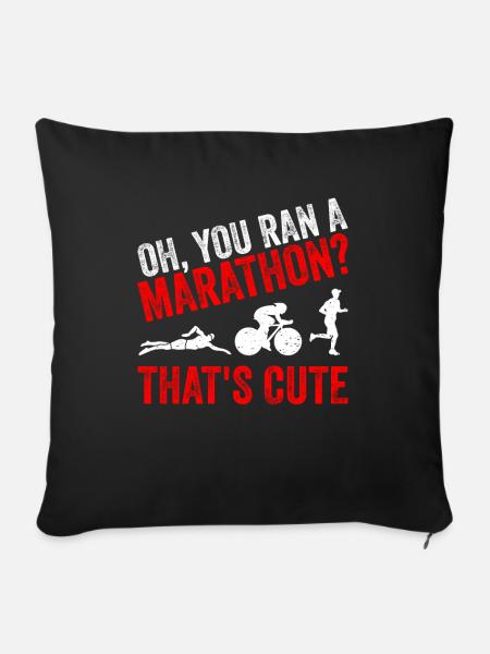Triathlon Triathlet Triathletin Geschenk - Sofakissen mit Füllung 45 x 45 cm - Schwarz
