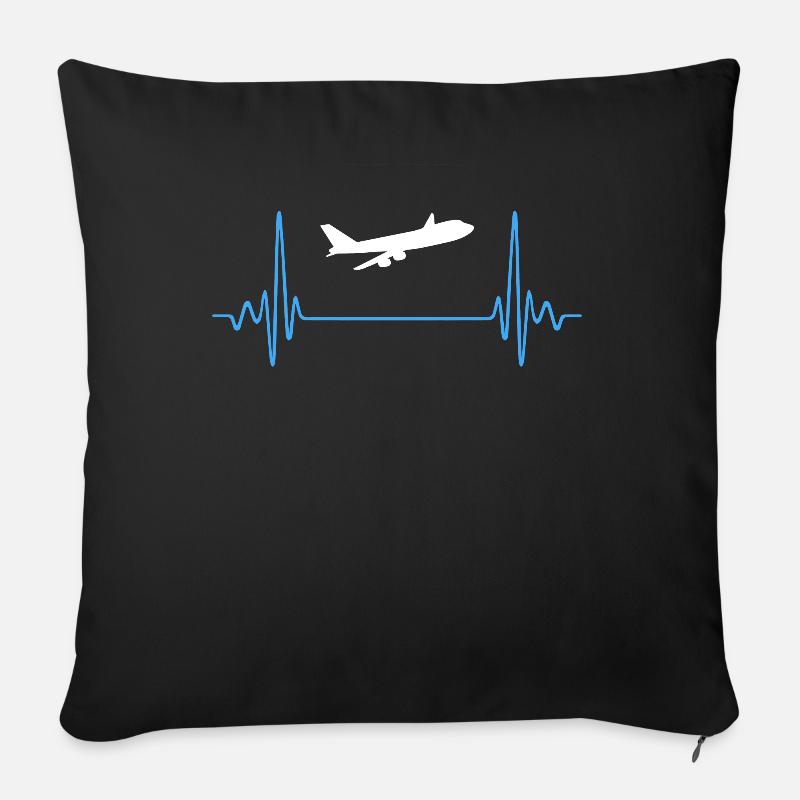 AIRPLANE BLUE - Sofakissen mit Füllung 45 x 45 cm - Schwarz