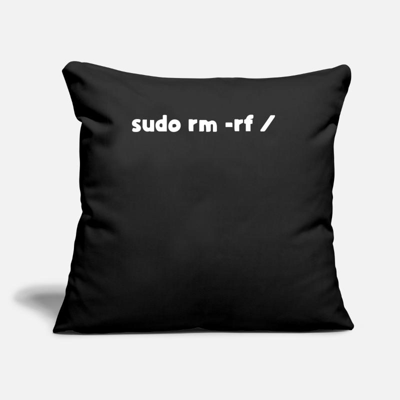 Programmeur Linux sudo rm -rf Coussin et housse de 45 x 45 cm