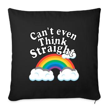 Gay gay pride - Coussin et housse de 45 x 45 cm - noir - Devant