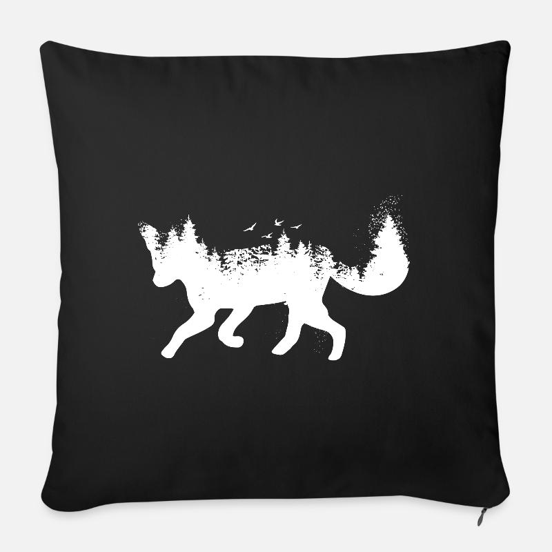 Fuchs - Sofakissen mit Füllung 45 x 45 cm - Schwarz