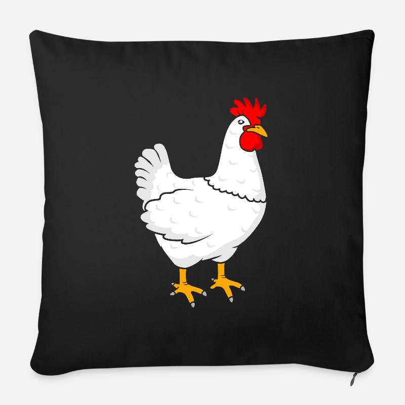 Huhn - Sofakissen mit Füllung 45 x 45 cm - Schwarz