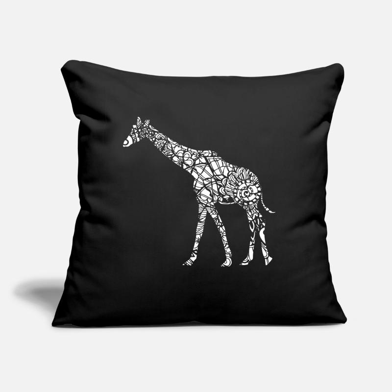 Giraffe Giraffe Blumenmuster Sofakissen mit Füllung 45 x 45 cm