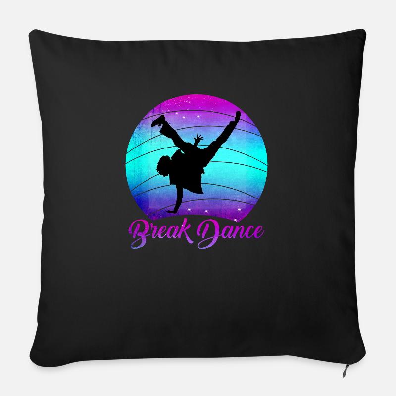 Breakdance - Sofakissen mit Füllung 45 x 45 cm - Schwarz