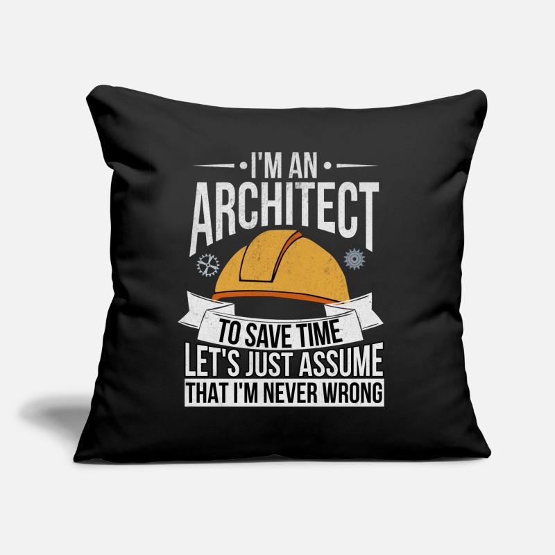 architecte Coussin et housse de 45 x 45 cm