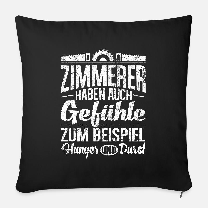 Zimmerer Zimmermann - Sofakissen mit Füllung 45 x 45 cm - Schwarz