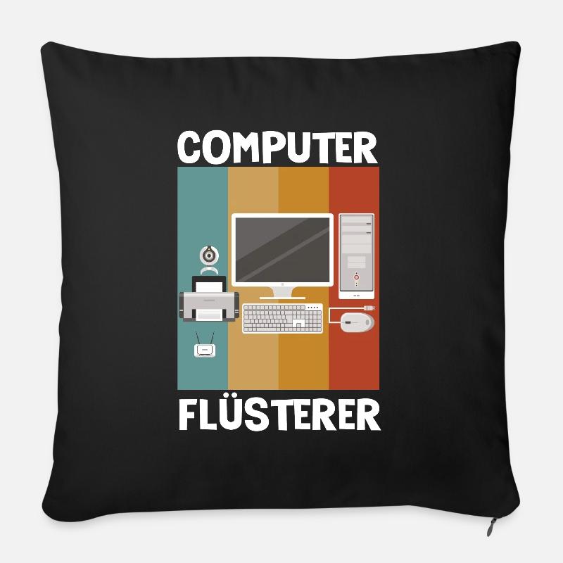 Computerflüsterer Geek Linux - Sofakissen mit Füllung 45 x 45 cm - Schwarz