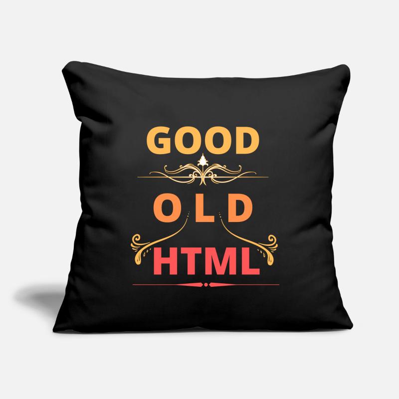 Bonne vieille conception de sites Web HTML Coussin et housse de 45 x 45 cm