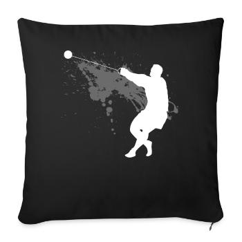 Hammer throw hammer thrower heavy athletics gift - Sofa pillow with filling 45cm x 45cm - black - Front