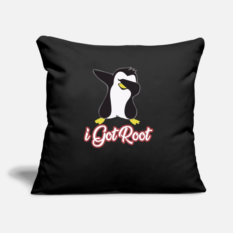 Geek Linux Ich bin root Sofakissen mit Füllung 45 x 45 cm