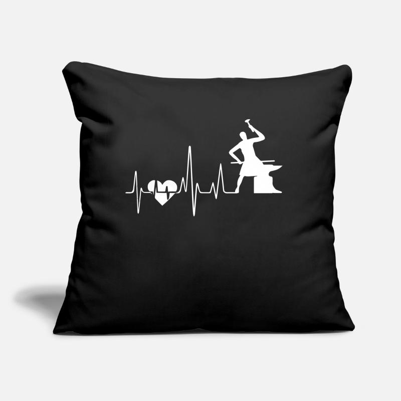 Battement de coeur de forge de forge Coussin et housse de 45 x 45 cm
