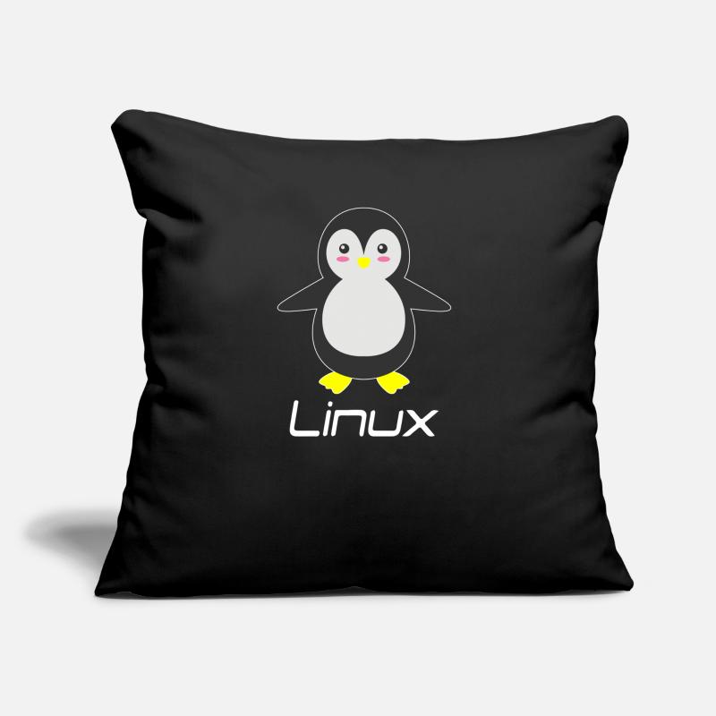 Geek Linux Coussin et housse de 45 x 45 cm