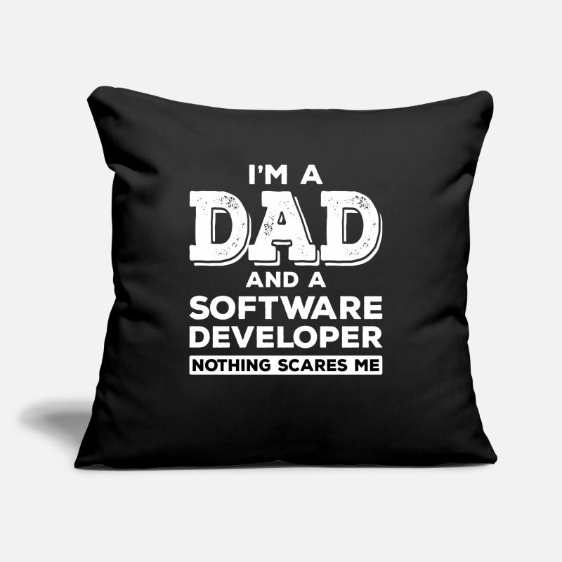 Programmer father software developer IT dad Sofa pillow with filling 45cm x 45cm