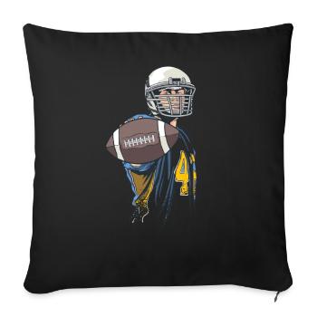 American Football - Sofakissen mit Füllung 45 x 45 cm - Schwarz - Vorne