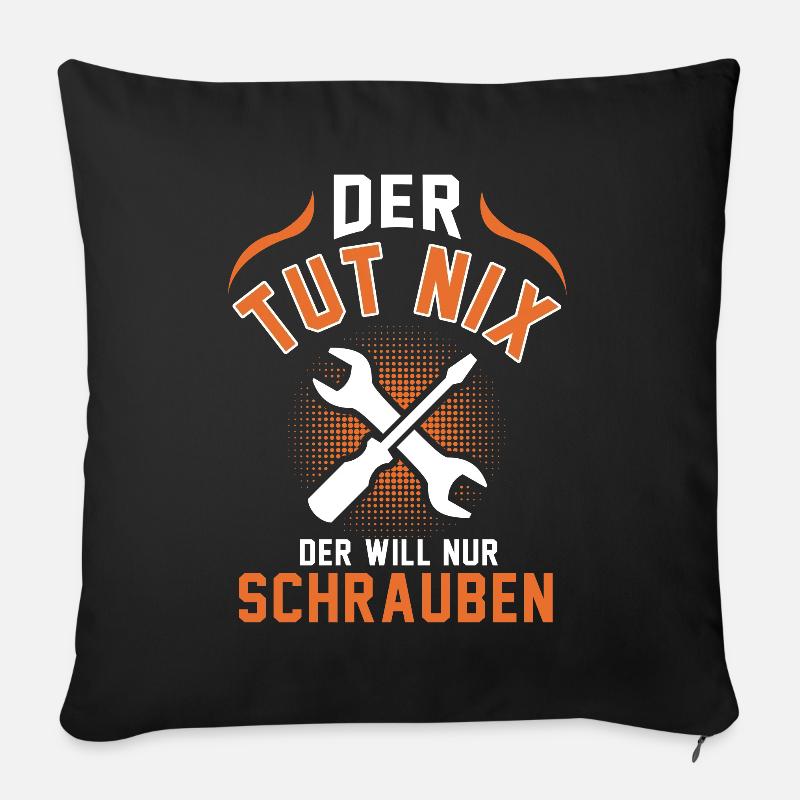 Schrauber Werkstatt Mechaniker Mechatroniker - Sofakissen mit Füllung 45 x 45 cm - Schwarz