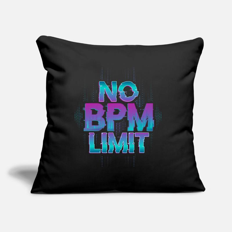 Techno Rave EDM Dubstep électronique D&B Coussin et housse de 45 x 45 cm