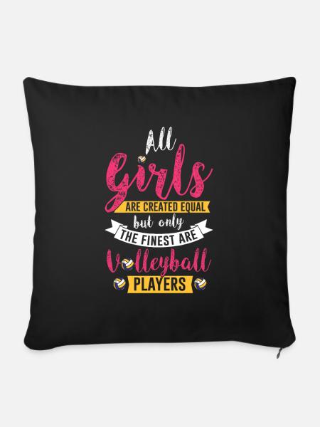 Volleyball Volleyballer - Sofakissen mit Füllung 45 x 45 cm - Schwarz