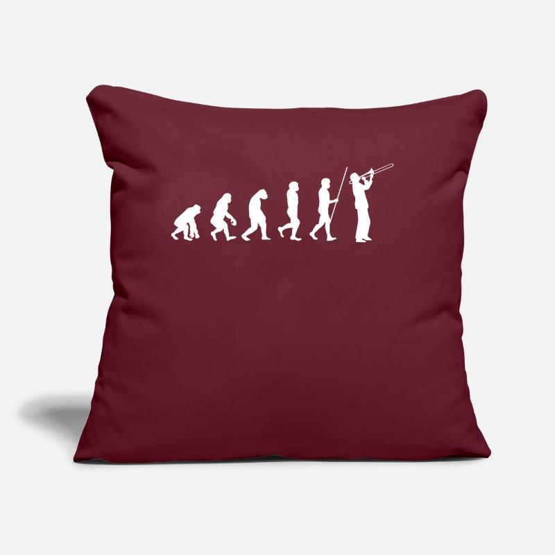 Evolution Posaune | Posaunist cooles Geschenk Sofakissen mit Füllung 45 x 45 cm