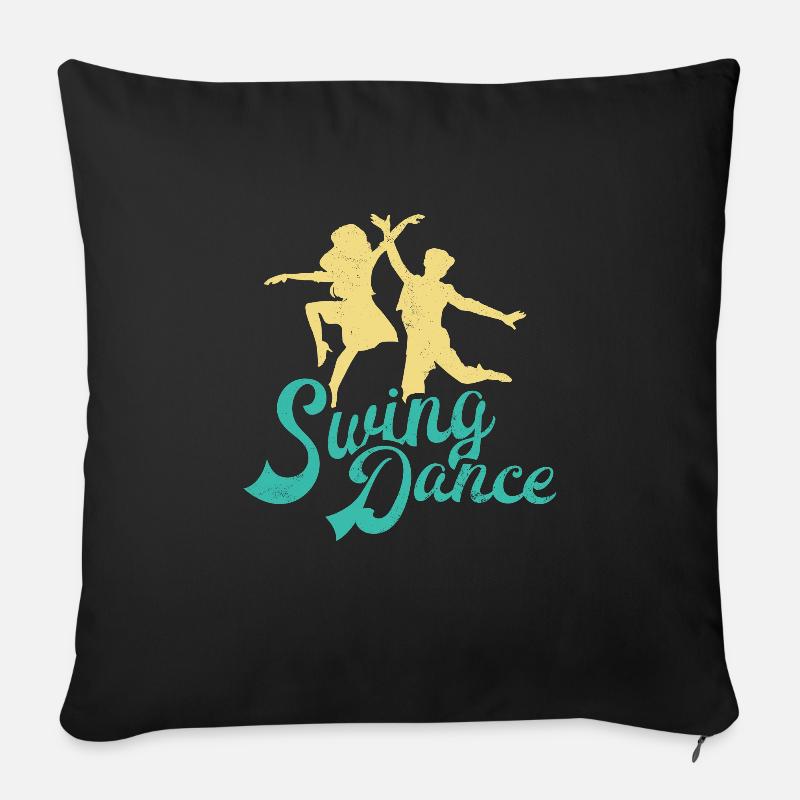 Swing Dance - Sofakissen mit Füllung 45 x 45 cm - Schwarz