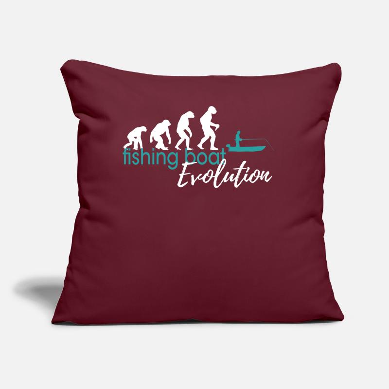 Evolution du bateau de pêche Coussin et housse de 45 x 45 cm