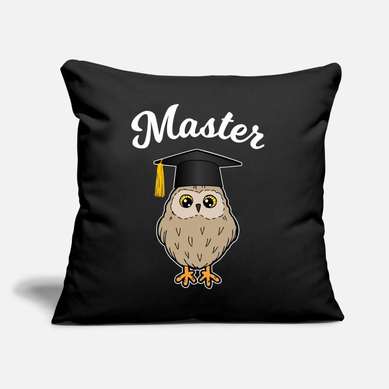 Master Eule Lustig Studium Abschluss Geschenk Sofakissen mit Füllung 45 x 45 cm