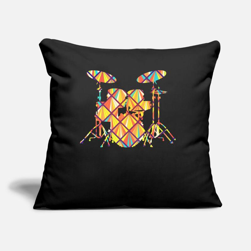 Drum Set Drum Set Geometric Sofakissen mit Füllung 45 x 45 cm