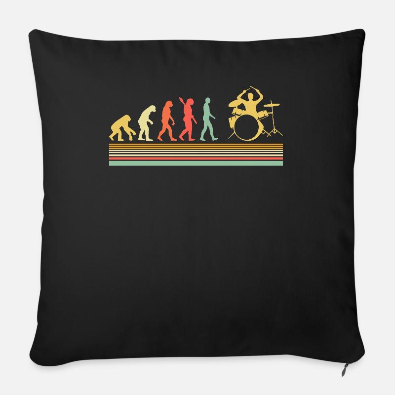 Drummer Evolution Batterie batterie Drumstick - Coussin et housse de 45 x 45 cm - noir