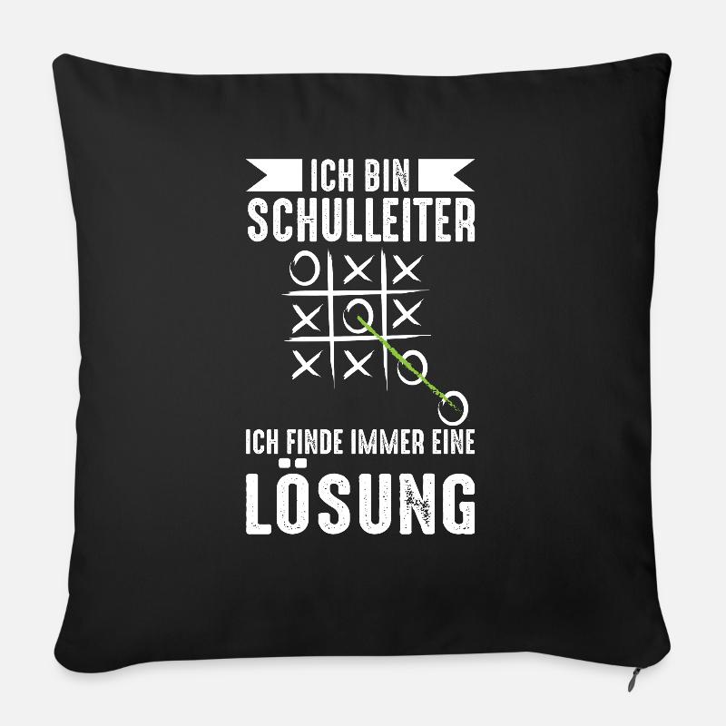 Schulleiter Direktor Rektor Schulleitung Geschenk - Sofakissen mit Füllung 45 x 45 cm - Schwarz