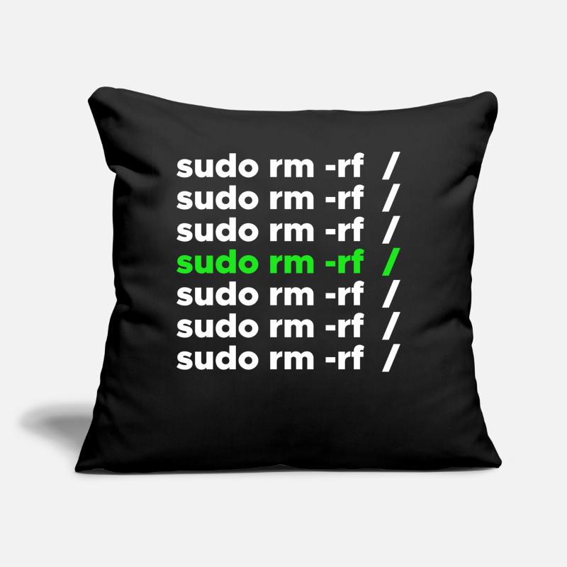 Linux geek sudo rm -rf nerd disant Coussin et housse de 45 x 45 cm