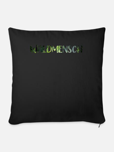 Waldmensch - Natur pur - Sofakissen mit Füllung 45 x 45 cm - Schwarz