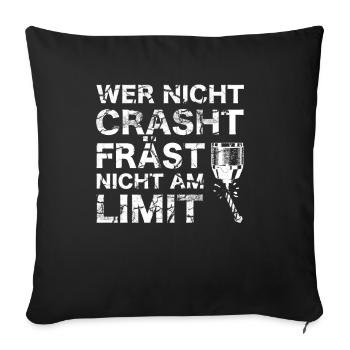 zerspanungsmechaniker, zerspanungstechniker, CNC - Sofakissen mit Füllung 45 x 45 cm - Schwarz - Vorne