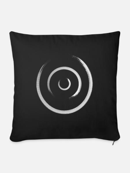 Kreise - Sofakissen mit Füllung 45 x 45 cm - Schwarz