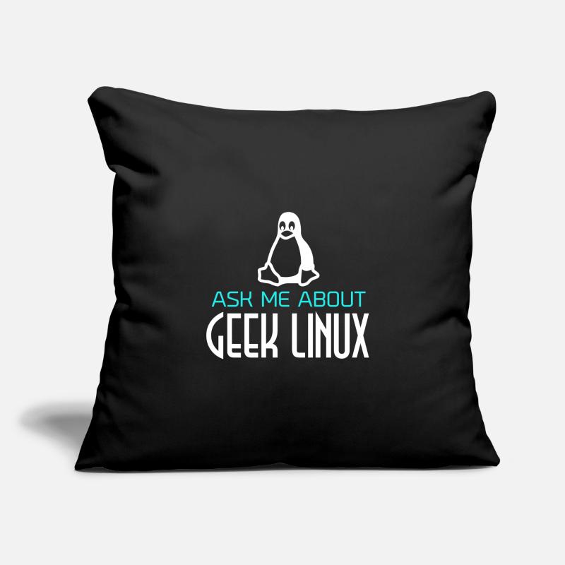 Geek Linux Pinguin Computer Nerd IT PC Sofakissen mit Füllung 45 x 45 cm