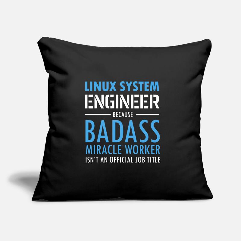Geek Linux saying IT nerd computer scientist Sofa pillow with filling 45cm x 45cm