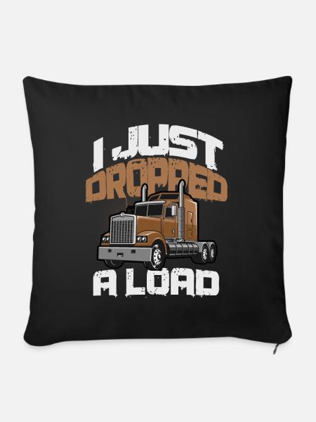 LKW - Sofakissen mit Füllung 45 x 45 cm - Schwarz